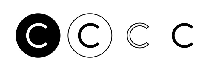 Fototapeta premium Copyright icon set. copyright symbols