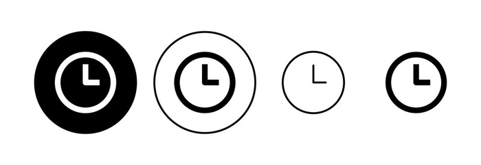 Clock icon set. Time icon vector. watch icon symbol