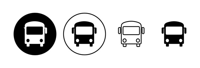 Bus icon set. bus vector icon