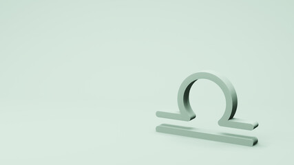 zodiac symbol LIBRA signs 3D rendering