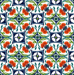 hand drawn ottoman design pattern. Vintage decorative elements. Perfect for printing on fabric or paper.