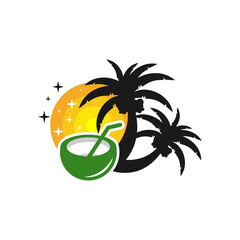 beach vacation logo design