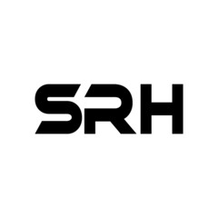 SRH letter logo design with white background in illustrator, vector logo modern alphabet font overlap style. calligraphy designs for logo, Poster, Invitation, etc.
