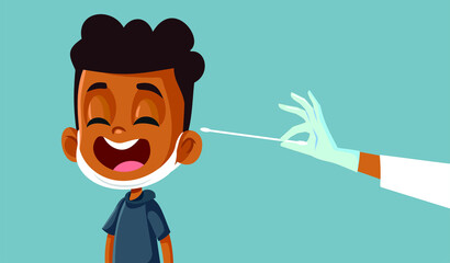 Little African Boy Being Tested for Covid-19