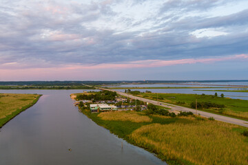 Mobile Bay at sunset 