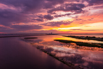 sunset on Mobile Bay 