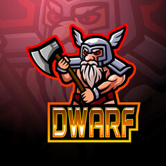 Dwarf esport logo mascot design