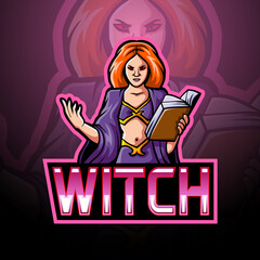 Witch esport logo mascot design © idesign2000