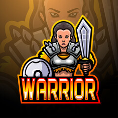 Obraz premium Warrior esport logo mascot design