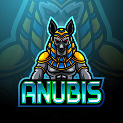Anubis esport logo mascot design