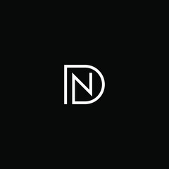 DN ND Letter initial logo vector icon illustration