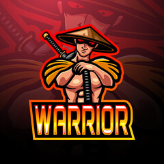 Warrior esport logo mascot design