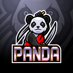 Panda esport logo mascot design