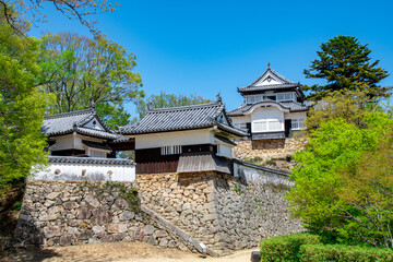 備中松山城の二の丸から本丸を望む　岡山県高梁市　Bicchu-Matsuyama-jyo, Japanese medieval mountain castle, Takahashi city, Okayama pref. Japan.