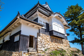 備中松山城の天守　岡山県高梁市　Bicchu-Matsuyama-jyo, Japanese medieval mountain castle, Takahashi city, Okayama pref. Japan.