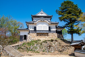 備中松山城の天守　岡山県高梁市　Bicchu-Matsuyama-jyo, Japanese medieval mountain castle, Takahashi city, Okayama pref. Japan.