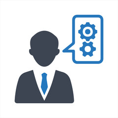 Business specialist icon. Vector and glyph