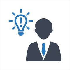 Business idea icon. Vector and glyph