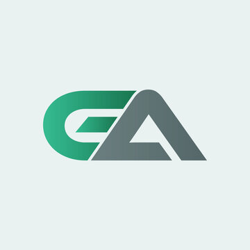 modern ga letter logo design 