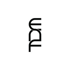 enf letter original monogram logo design