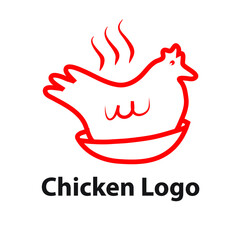chicken logo | chicken restaurant logo | chicken plate logo