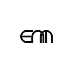 enm letter original monogram logo design