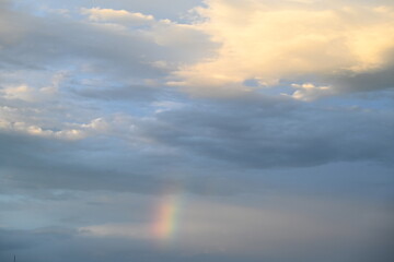 Naklejka na ściany i meble rainbow with cloud