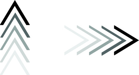 triangle arrow icon on white background