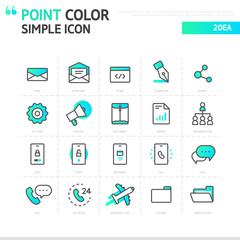 Gradient point color simple Business icon
