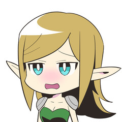 エルフ　女の子　照れ