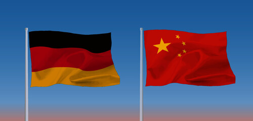 ドイツと中国の国旗