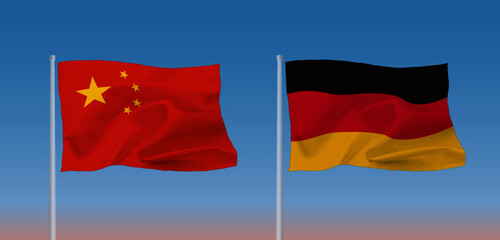 ドイツと中国の国旗
