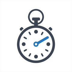 Stopwatch icon. Vector and glyph
