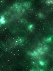 Green and silver galaxy