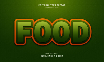 Food 3d text effect