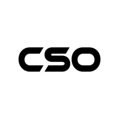 CSO letter logo design with white background in illustrator, vector logo modern alphabet font overlap style. calligraphy designs for logo, Poster, Invitation, etc.
