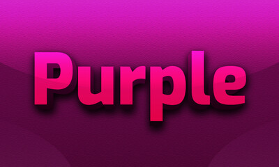 Purple 3d text effect