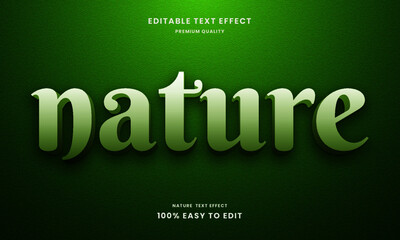 Nature 3d text effect, editable text effect
