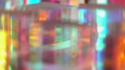 Light through multicolored glass crystal prism - Powered by Adobe