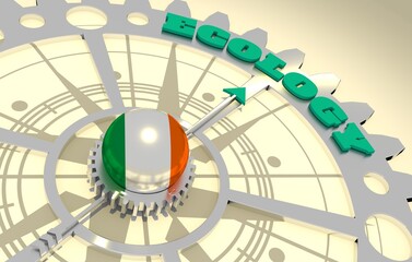 National government and ecology. Earth Day concept. 3D illustration