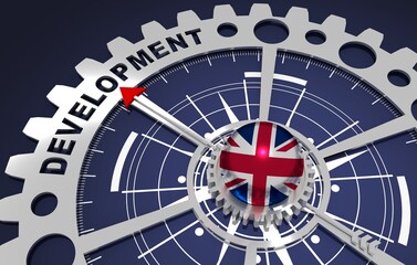 Global business and economic solutions concept. 3D illustration