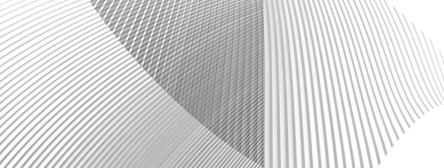 contemporary white grey metal curve architecture banner background.