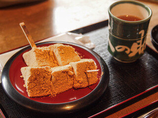 Warabi Mochi in Kyoto, Japan