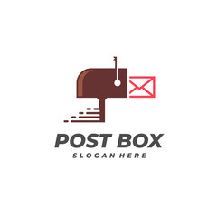 Fast Post Box logo vector template, Creative Post Box logo design concepts