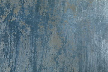 texture of sheet metal painted with blue paint