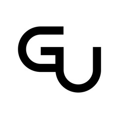 Illustration Vector Graphic of Modern GU Letter Logo. Perfect to use for Technology Company
