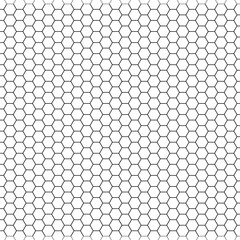 Honey hexagon bee hive black and white honeycomb pattern seamless background vector.