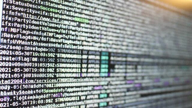 Programming code execute on computer screen
