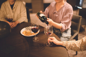 女子会, ワイン会, 家飲み