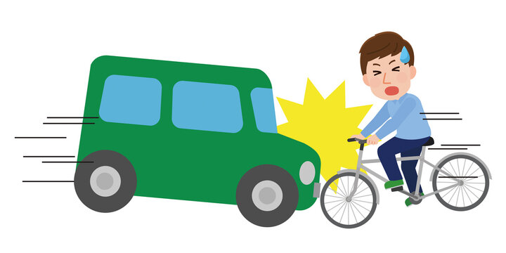 自転車で車と正面衝突する男性 交通事故 イラスト Stock Vector Adobe Stock 自転車で車と正面衝突する男性 交通事故 イラスト Stock Vector Adobe Stock